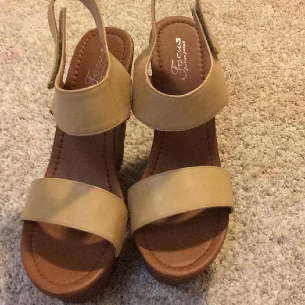 Brown tall wedges